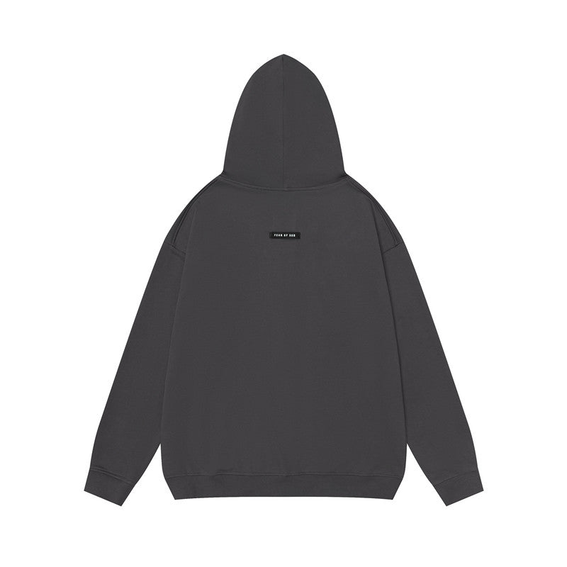 FEAR OF GOD FOG ESSENTIALS Solid Color Zip‑Up Hoodie Unisex