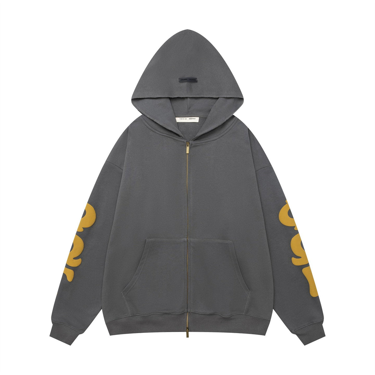 Fear of God FOG ESSENTIALS Foam Print Kirin Sleeve Zip‑Up Hoodie