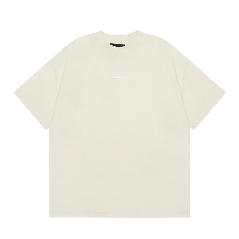 FEAR OF GOD ESSENTIALS Silicone Logo Short Sleeve T‑Shirt Unisex Loose Tee