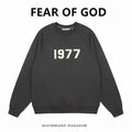 FEAR OF GOD FOG ESSENTIALS Flocked 1977 Loose Crew Neck Sweatshirt Unisex